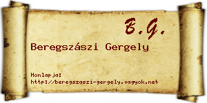 Beregszászi Gergely névjegykártya