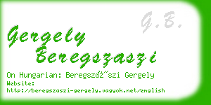 gergely beregszaszi business card